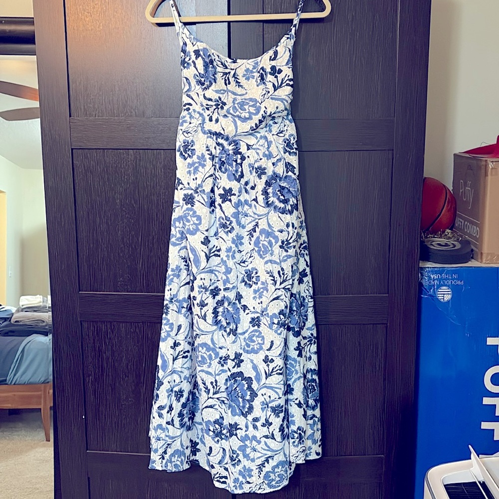 Hello Molly Fresh Blossom Maxi Dress Blue/White